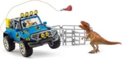 Schleich VOITURE TOUT-TERRAIN AVEC AVANT-POSTE DINO