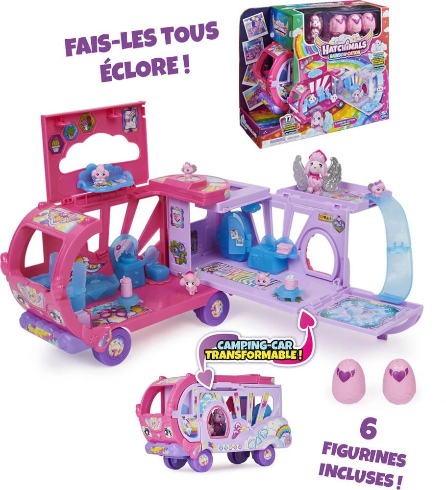 SPIN MASTER PLAYSET CAMPING CAR ARC-EN-CIEL FAMILLE SURPRISE 3 SPIN MASTER PLAYSET CAMPING CAR ARC-EN-CIEL FAMILLE SURPRISE