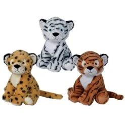PELUCHE TIGRE 28 CM EN MATIERE RECYCLEE