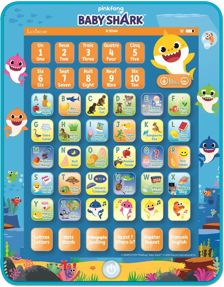 LEXIBOOK ABECEDAIRE EDUCATIF BILINGUE BABY SHARK EN FORME DE TABLETTE 3 LEXIBOOK ABECEDAIRE EDUCATIF BILINGUE BABY SHARK EN FORME DE TABLETTE