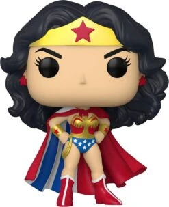 FUNKO POP HEROES - FIGURINE WONDER WOMAN CLASSIC AVEC CAPE - WONDER WOMAN 80TH - DC COMICS