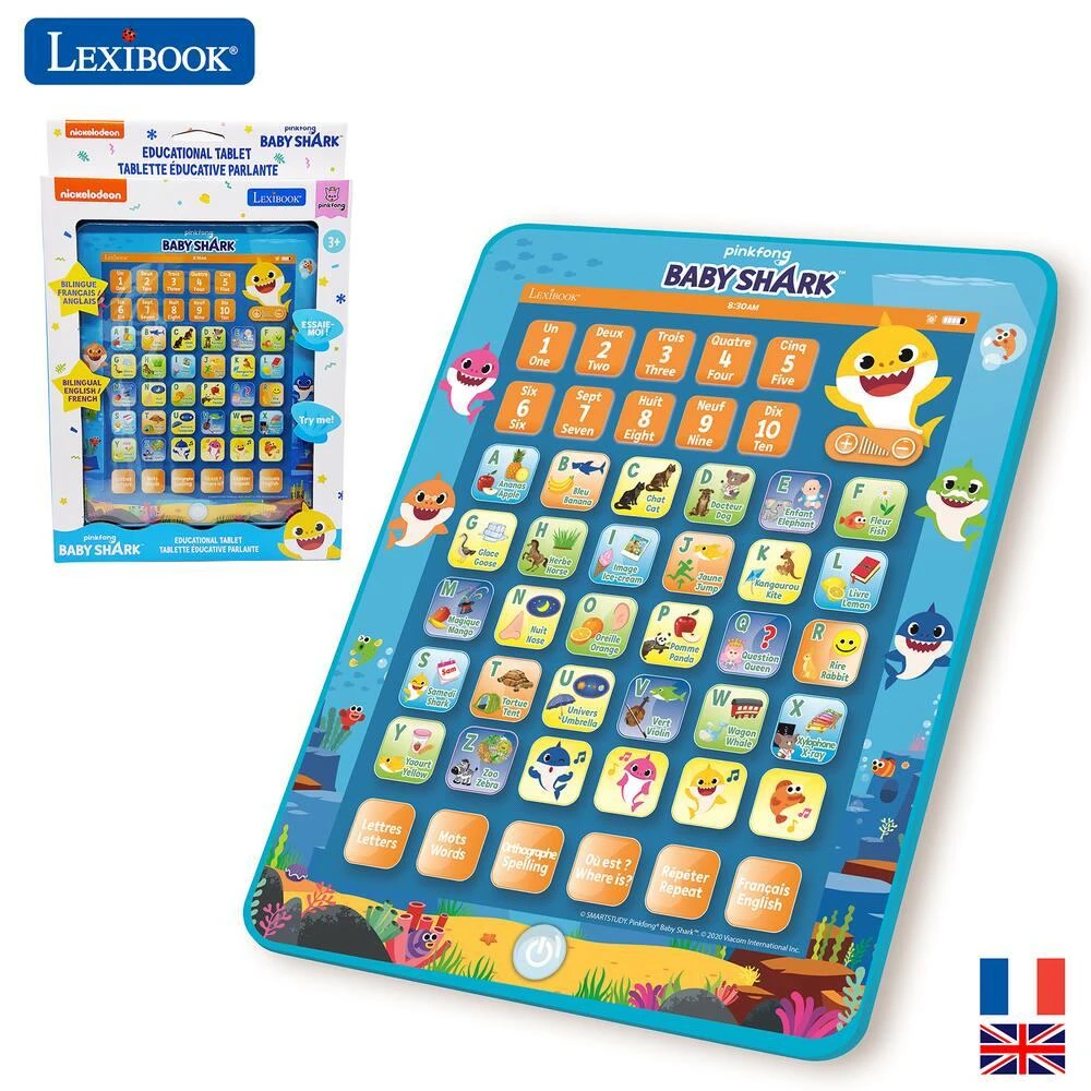LEXIBOOK ABECEDAIRE EDUCATIF BILINGUE BABY SHARK EN FORME DE TABLETTE 4 LEXIBOOK ABECEDAIRE EDUCATIF BILINGUE BABY SHARK EN FORME DE TABLETTE – Image 2