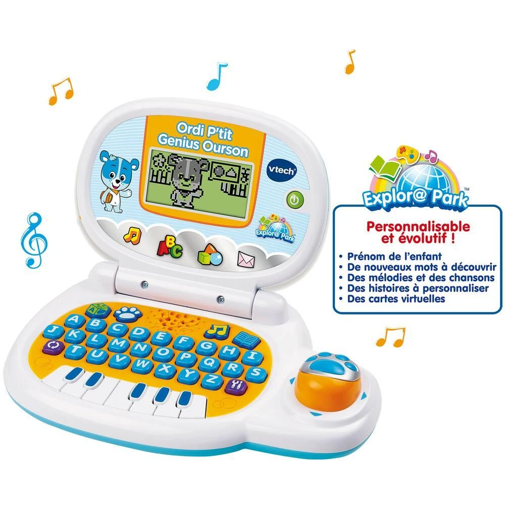 VTech ORDI P'TIT GENIUS OURSON BLEU 3 VTech ORDI P'TIT GENIUS OURSON BLEU