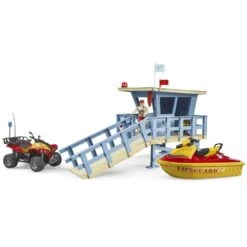 Bruder COFFRET CABANE DE SAUVETEUR EN MER BWORLD AVEC 1 FIGURINE