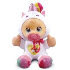 VTech LITTLE LOVE - POUPON PAILLETTE LICORNE ARC-EN-CIEL 30 CM