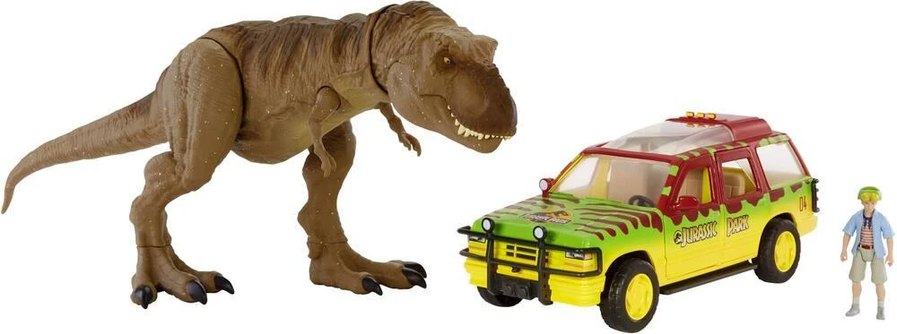 MATTEL JURASSIC WORLD - FIGURINE T REX ET EXPLORER 4X4 3 MATTEL JURASSIC WORLD - FIGURINE T REX ET EXPLORER 4X4