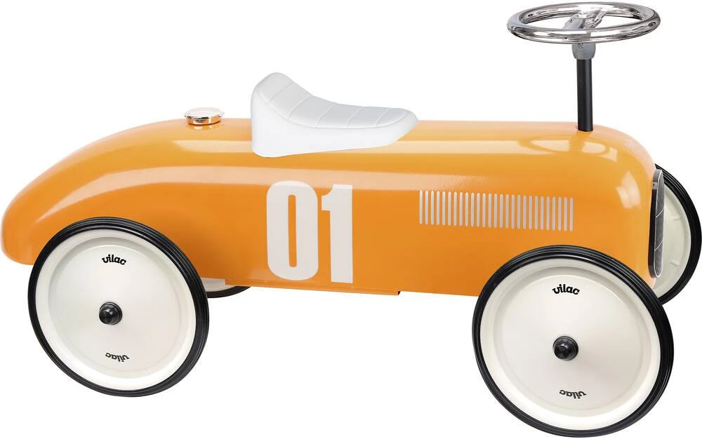 Vilac PORTEUR VOITURE VINTAGE ORANGE 4 Vilac PORTEUR VOITURE VINTAGE ORANGE – Image 2