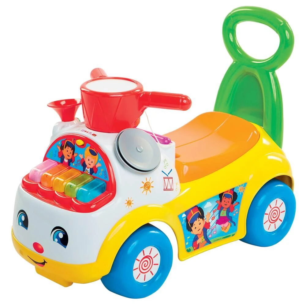 PORTEUR FISHER PRICE MUSIC PARADE - JAUNE 4 PORTEUR FISHER PRICE MUSIC PARADE - JAUNE – Image 2